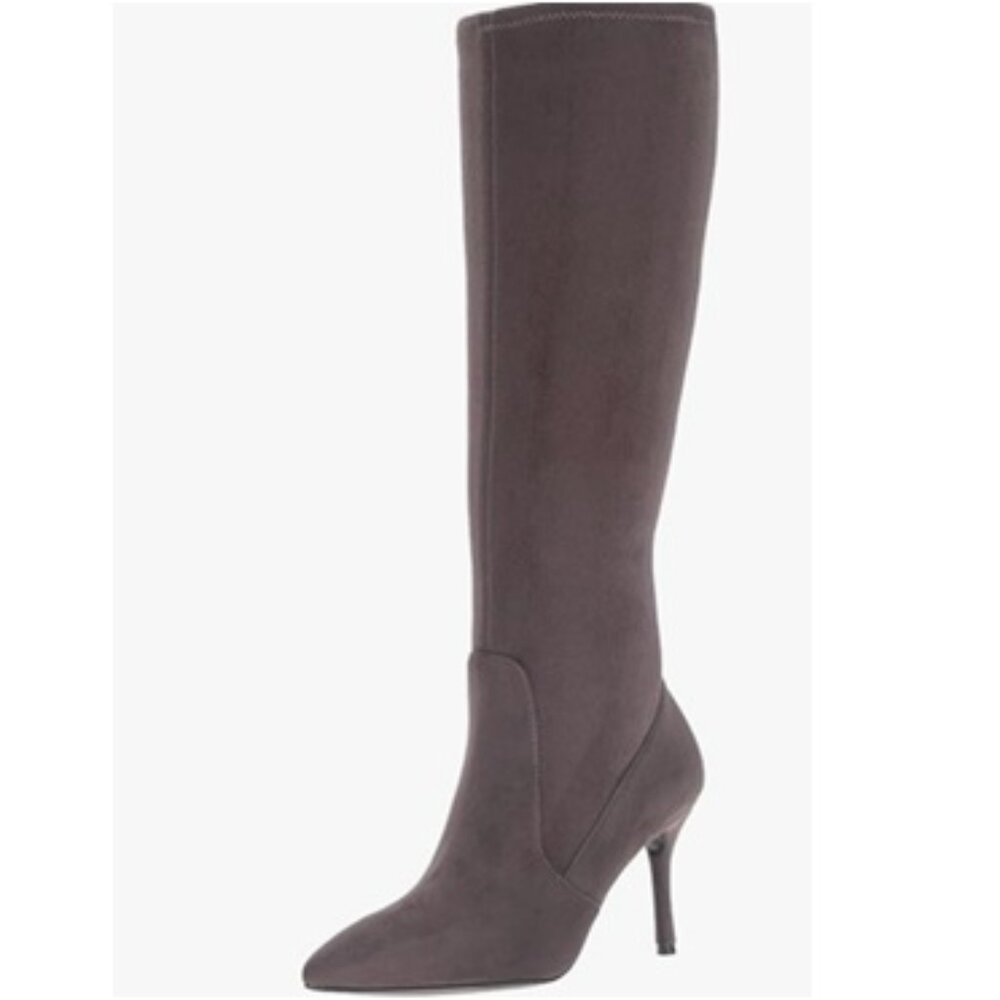 Nine West Dark Brown Over the Knee Pointy Toe Stiletto Boots - Size 10